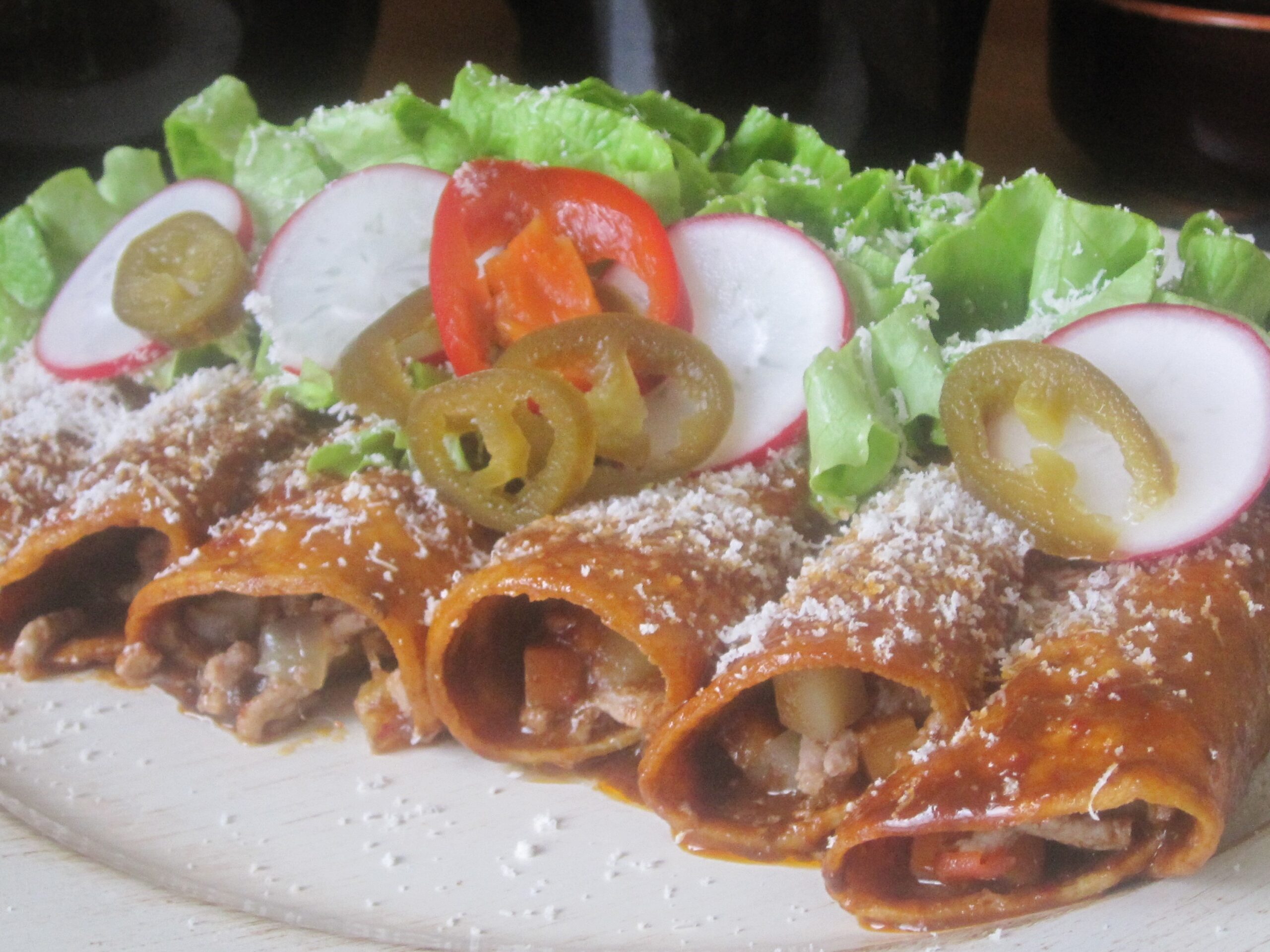 Enchiladas piatto tipico messicano